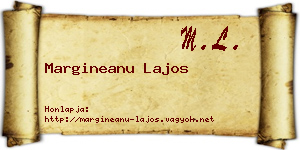 Margineanu Lajos névjegykártya